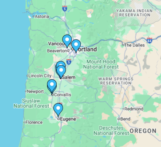 All In Meals delivery coverage across Oregon