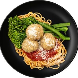 Turkey Meatballs + Marinara Spaghetti + Broccolini