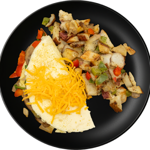 Veggie Breakfast Omelette + Breakfast Potatoes