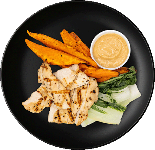 Grilled Chicken + Sweet Potato + BokChoy