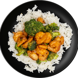Broccoli Shrimp + Jasmine Rice